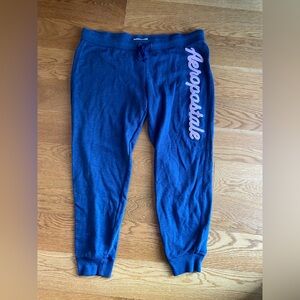 Aeropostale womans Navy Joggers with Pink Logo